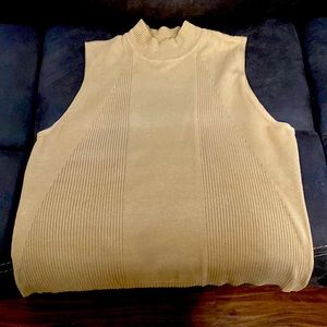 sleeveless turtleneck sweater, size XL, true to size